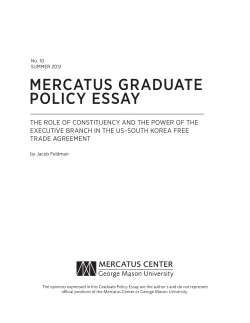Role of Constituency and the Power of the Executive Branch in the US