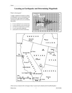 Locating an Earthquake and Determining Magnitude