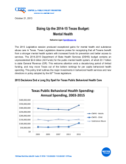 Sizing Up the 2014-15 Texas Budget: Mental Health