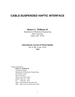 cable-suspended haptic interface