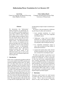 Hallucinating Phrase Translations for Low Resource