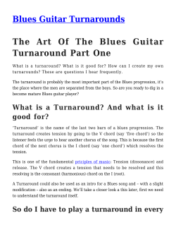 Blues Guitar Turnarounds