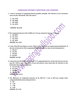 compound interest questions and answers