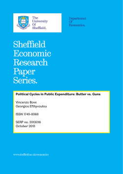 Political Cycles in Public Expenditure: Butter vs. Guns Vincenzo