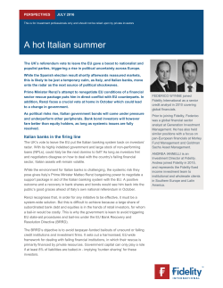 A hot Italian summer - Fidelity International
