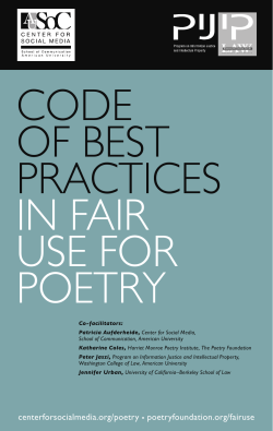 Best Practices for Fair Use in Poetry