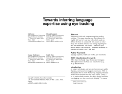 Towards inferring language expertise using eye tracking