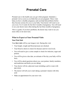 Prenatal Care - Spanish - Health Information Translations