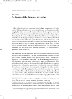 Oedipus and the Paternal Metaphor