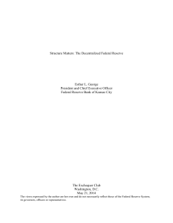 Structure Matters - Federal Reserve Bank of Kansas City