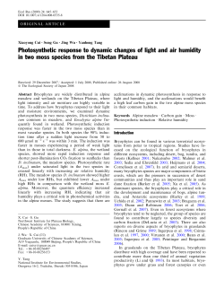 Photosynthetic response to dynamic changes of light and air