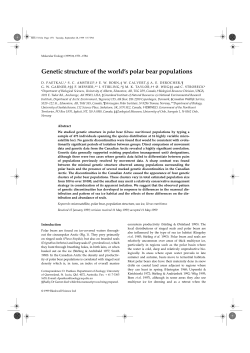 Genetic structure of the world`s polar bear populations