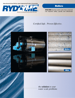 the solution to your water scale problems Boilers Certified Safe