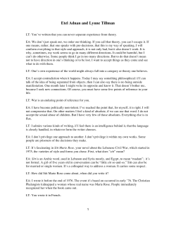 Etel Adnan and Lynne Tillman