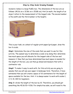 Step by Step Scale Drawing Example Scenario: below