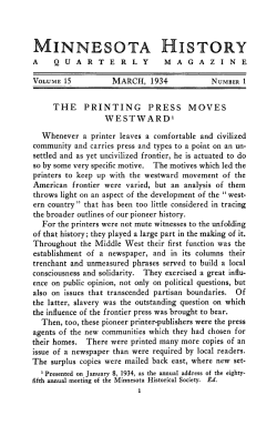 The printing press moves westward / by Douglas C