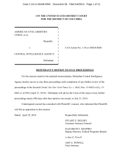 I IN THE UNITED STATES DISTRICT COURT FOR THE