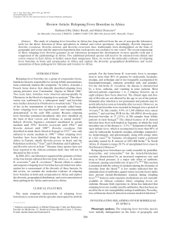 Review Article: Relapsing Fever Borreliae in Africa