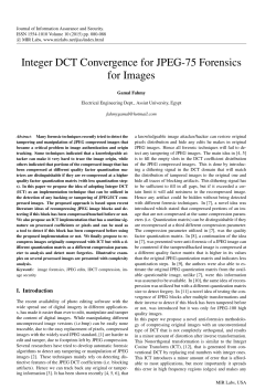Integer DCT Convergence for JPEG-75 Forensics