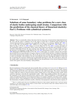 Solutions of some boundary value problems for a new class of