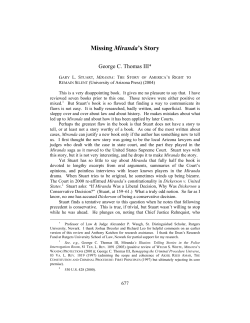 Missing Miranda`s Story