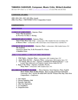 Tamara CashourCOMPOSERresume
