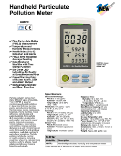 Handheld Particulate Pollution Meter