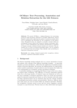 OCMiner: Text Processing, Annotation and Relation Extraction for