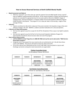 How to Access Reserved Services at North Suffolk Mental Health