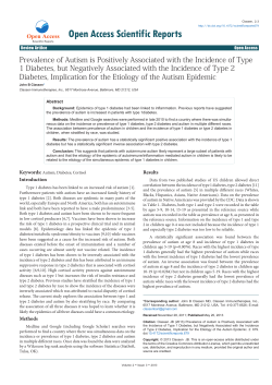 Prevalence of Autism is Positively Associated with the Incidence of