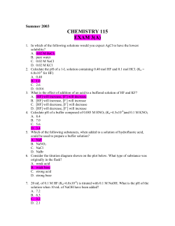 CHEMISTRY 115 EXAM 3(A)