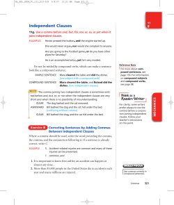 Independent Clauses