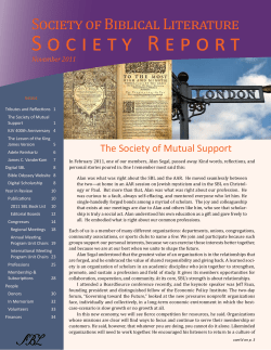 Society Report 2011 - Society of Biblical Literature
