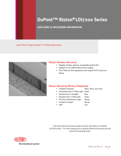 Riston&reg; LaserSeries LDI7200 Laser Direct Imaging Resist