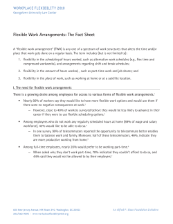 Flexible Work Arrangements: The Fact Sheet