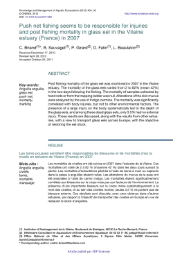 Push net fishing seems to be responsible for injuries and post