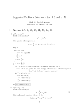 Suggested Problems Solution &ndash; Sec. 1.6 and p. 78
