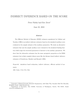 indirect inference based on the score