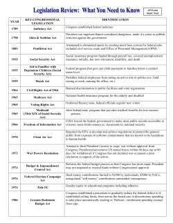 Key Legislation Review