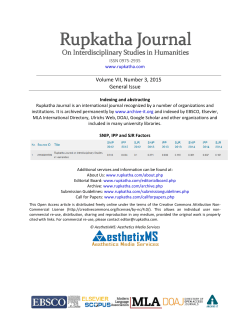 Full Text PDF - The Rupkatha Journal on Interdisciplinary Studies in