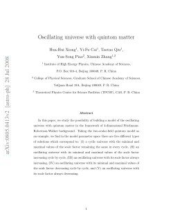 Oscillating universe with quintom matter