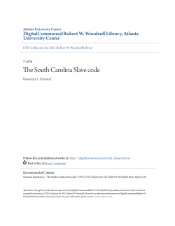 The South Carolina Slave code