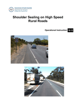 Shoulder Sealing on High Speed Rural Roads