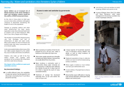 Running dry: Water and sanitation crisis threatens Syrian