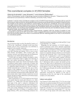 The craniofacial complex in 47,XXX females