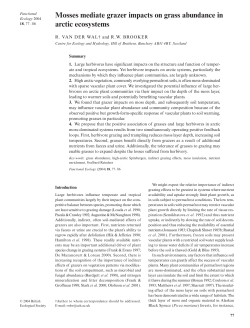 Mosses mediate grazer impacts on grass abundance in arctic