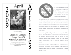April - Greenleaf Gardens Lodge