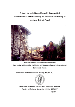 A study on Mobility and Sexually Transmitted Diseases/HIV/AIDS