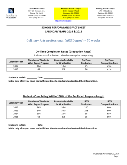 Culinary Arts professional (AOS Degree) &ndash; 70 weeks