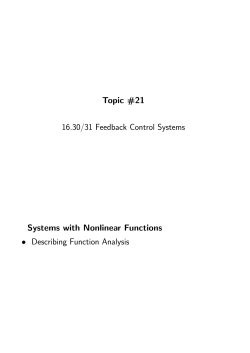 16.30 Topic 21: Systems with nonlinear functions